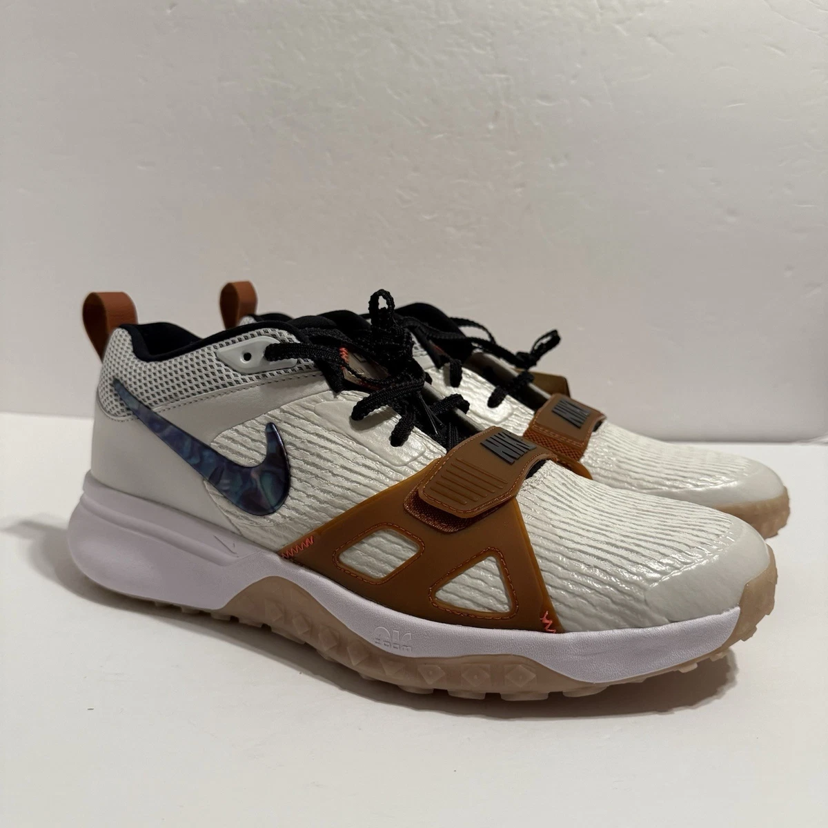 Nike Air Zoom Diamond Elite Turf Summit White Dark Russet for Sale