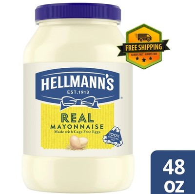 Hellmann's Real Mayonnaise Sandwich Spread Condiment, 48 oz Jar