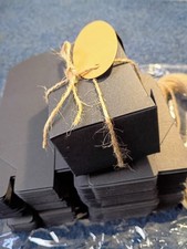 50pcs Kraft Paper Gift Box- Ties  Tags - 4" X 2" X 2" Packaging Boxes NEW