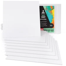 ARTEZA Canvas Boards for Painting, 6 x 6 Inches, Pack of Office Product