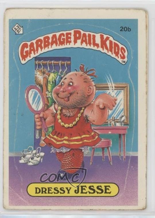 1985 Topps Garbage Pail Kids Series 1 Dressy Jesse (Two Star Back) #20b 0c6