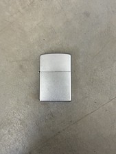 Zippo Lighter Brushed Chrome Silver Tone Marked