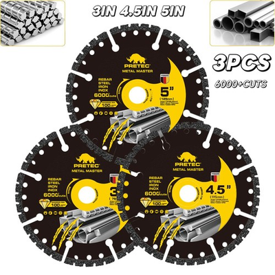 #ad Diamond Cut Off Wheel for Metal 3quot; 4.5quot; 5quot; Angle Grinder6000 Cuts Carbide Disc $24.79