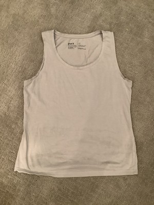 Pact Organic Cotton light brown Softspun High Neck Sleeveless Tank Top Medium