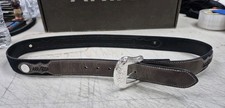 Nocona Men's Top Hand Brown Black with Overlay Belt N2475701 Sz 40