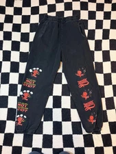 broken promises hot stuff red devil black sweatpants size medium