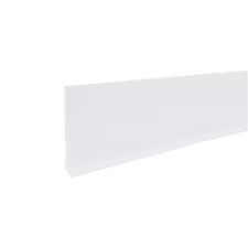 Wall Base Molding, Pvc Vinyl, White, 720 In L, 4 In H, 2Rrx3