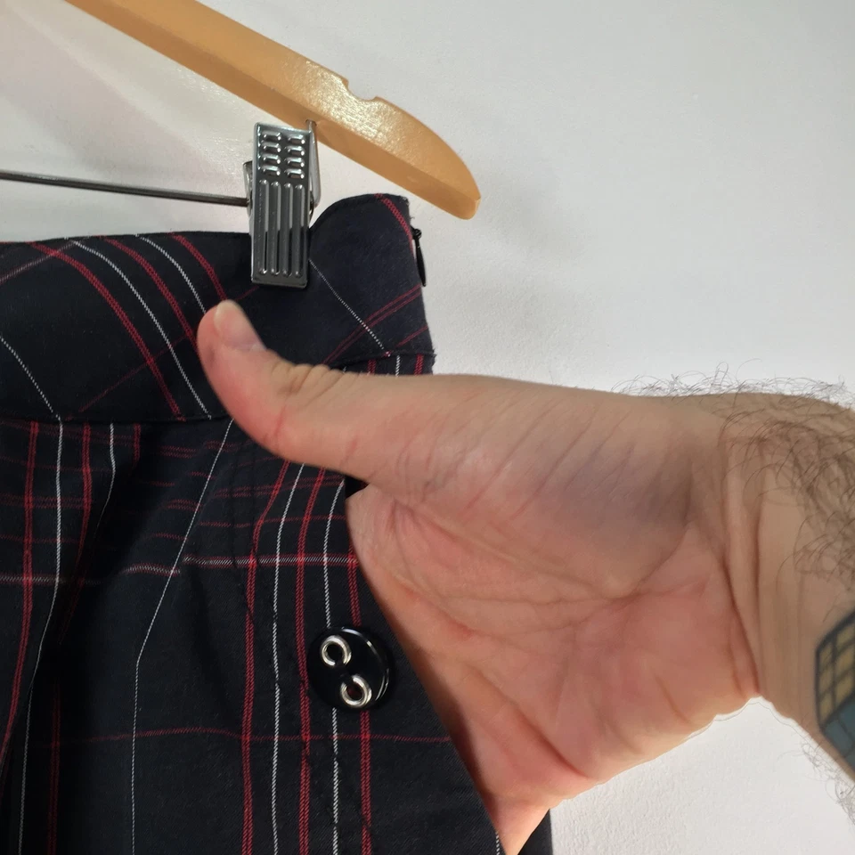 Cutter and Buck skirt US 12 aus 16 mini navy blue plaid golf tennis 123413 - Image 3 of 4