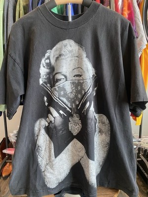 Vintage Onix Marilyn Monroe Bandana XL Street Certified Cali-Girl Black Tshirt