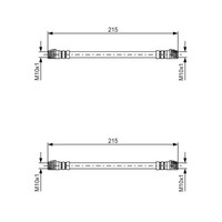 2X Bosch BremsschlÄUche Hinten Passend FÜR CitroËN C-ELYSEE C3 C4 Peugeot 2008