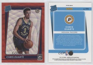 2021-22 Panini Donruss Optic Rated Red Wave Prizm Chris Duarte #173 Rookie RC
