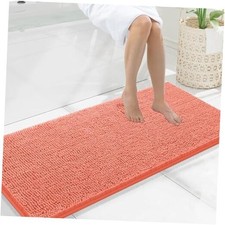 Luxury Chenille Bathroom Rugs 47x20, Extra Soft and Absorbent Shaggy Bath