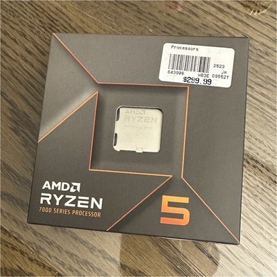 AMD Ryzen 5 7600X Processor 6-Core Socket AM5 4.7GHz 38MB Cache