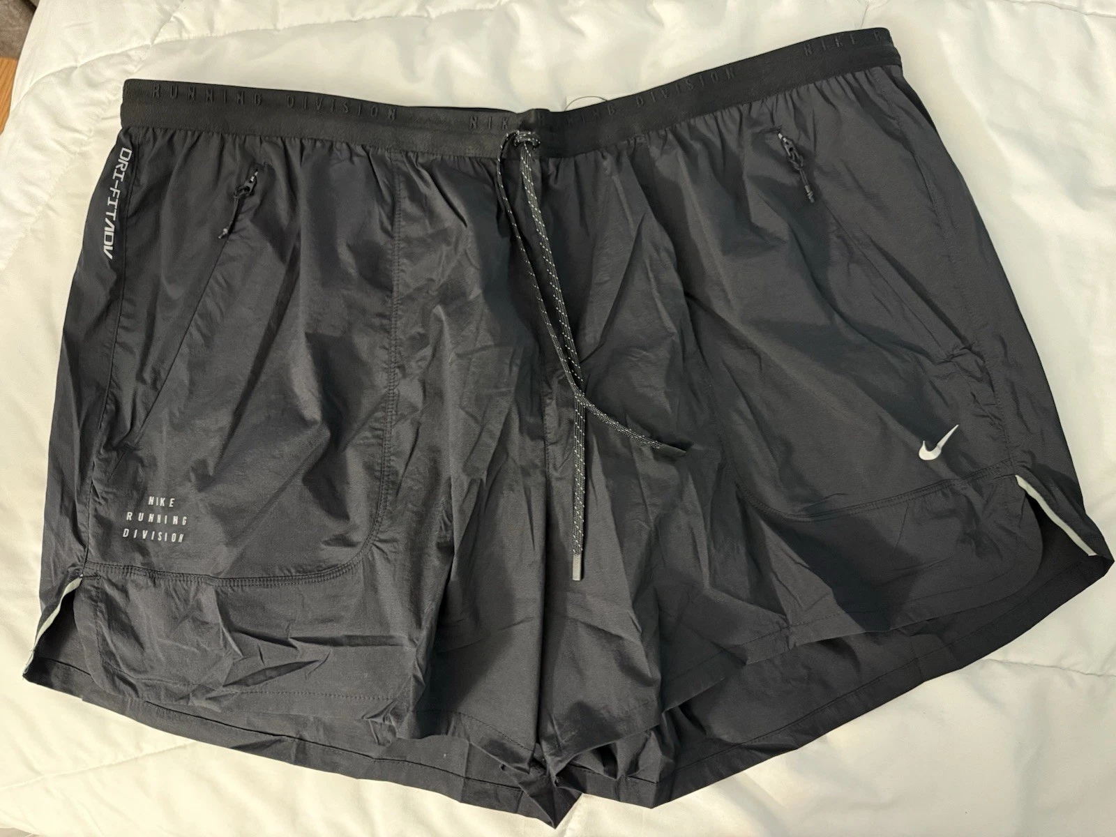 Nike Running Division Dri-fit ADV Shorts Men's 2XL NWT $100 FZ0609-010 Black 4"