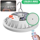 1-2x Portable Solar Rechargeable 120-LED Lantern Outdoor Camping Tent Light Lamp