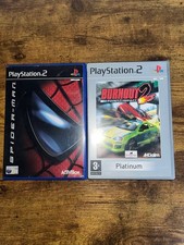 Sony PlayStation 2 Games Spiderman And Burnout 2 With Manuals PAL Ps2