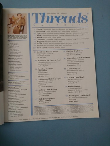 THREADS MAGAZIN LOT 8 AUSGABEN 1989-1990 Bände 23-28 & THREADS SAMMLERKOFFER - Bild 18 von 24