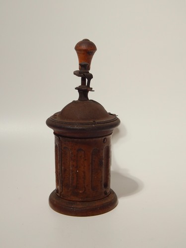 Antique Rare Coffee Grinder Wood Brand Tre Spade First Half 900 Italy - Picture 5 of 8