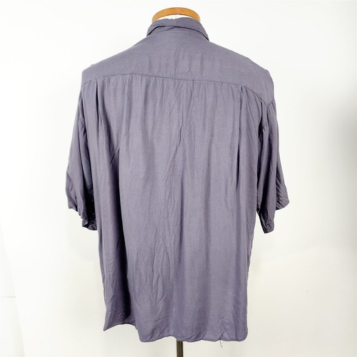 Camisa vintage Cotler azul gris manga corta botones para hombre talla L - Imagen 5 de 7