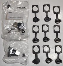 RJ-45 Ethernet cat 5e pass through panel mount flush install passthrough jack 1x