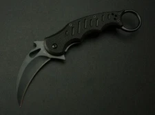 Folding Outdoor Hunting Karambit Saber G10 Handle Liner Lock Training Knives