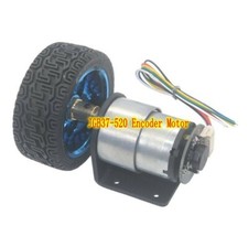 JGB37-520 DC Geared Motor 6V/12V Hall encoder motor 65mm Tire/ holder / Coupling