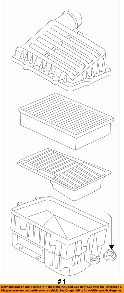 Used Air Cleaner Assembly fits: 2016 Audi A3 2.0L engine ID CNTC Grade A Foto 4 de 4