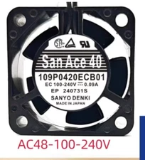 Sanyo 109P0420ECB01 EC100-240V 0.09A 4CM Cooling Fan