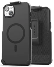 iPhone 14 Plus Belt Clip Case, Slim MagSafe Compatible Cover with Holster Black