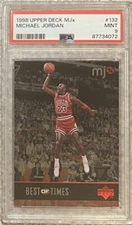 1998 MJx MICHAEL JORDAN BEST OF TIMES 132~('88 SLAM DUNK CHAMP)~PSA 9~POP 19/11^