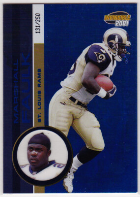 Marshall Faulk St. Louis Rams 2001 Pacific Invincible Blue 200 131/250