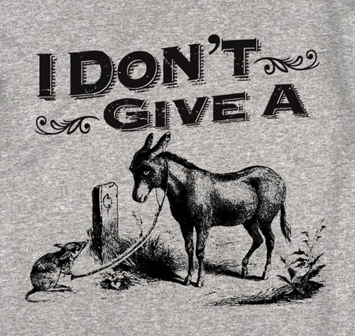 I Don't Give a Rat's Ass Adult Unisex Short Sleeve Tshirt - Picture 2 of 3