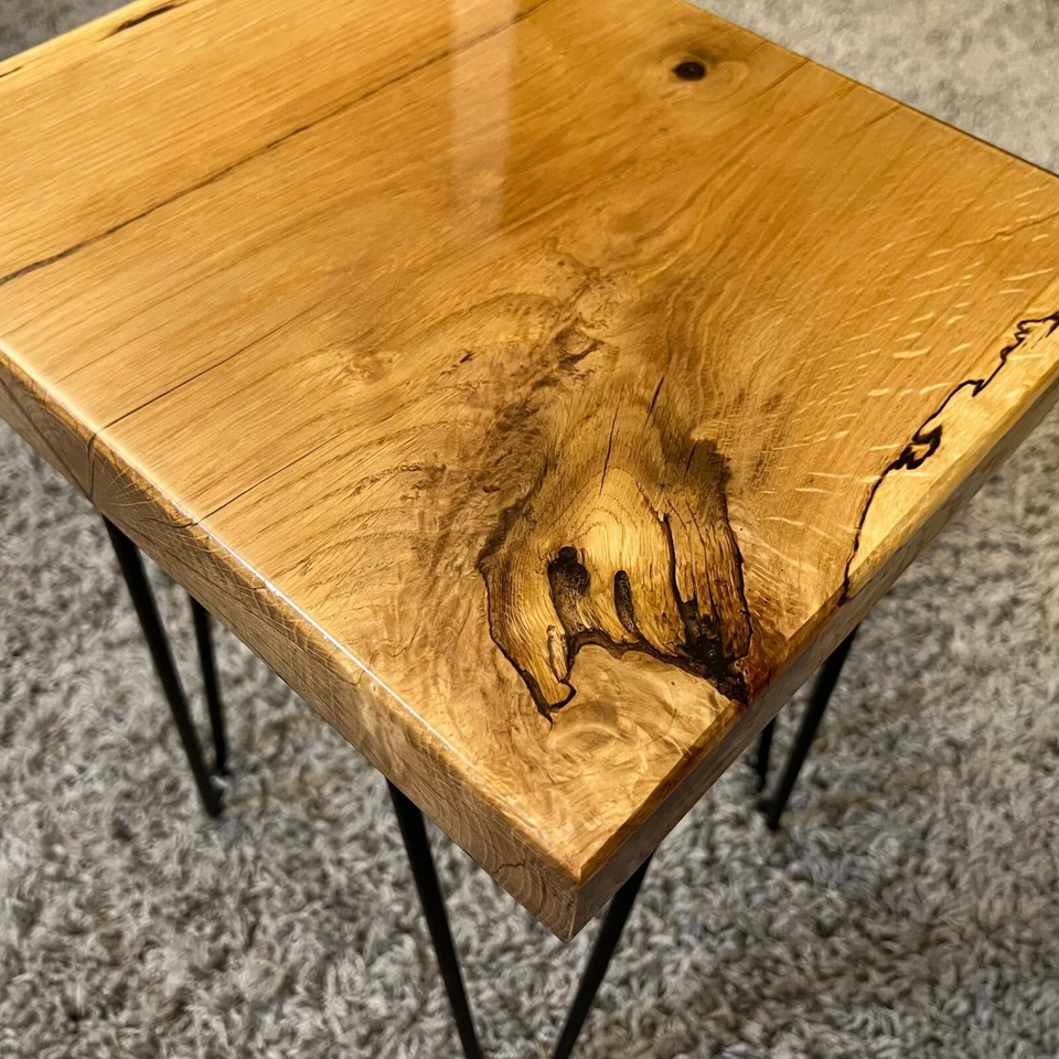 Epoxy Live End Table / Side Table / Slab Epoxy Table / Natural Edge Side Table - Image 2 of 4
