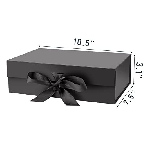 Gift Box with Lid for Presents 10.5x7.5x3.1 Inches Black-10.5x7.5x3.1 Inch-1pcs - Picture 2 of 6