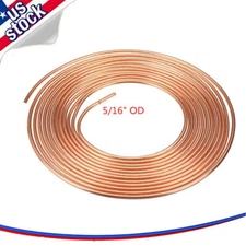 Steel Zinc Copper Nickel Brake Line Tubing Kit 5/16 OD 25 Ft Coil Roll Universal