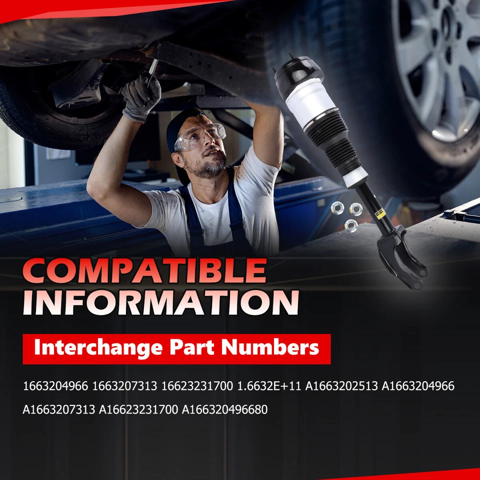 Puntal de suspensión neumática delantero izquierdo para Mercedes-Benz GL350 GL63 AMG 2013-2016 X166 Foto 3 de 4