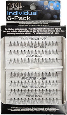 Ardell Duralash Natural Knot-free Individual Black Eyelashes 6Pk (Choose length)