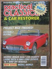 Practical Classics December 1990 Datsun 240Z Zephyr Mk2 MGB Thunderbird Minor