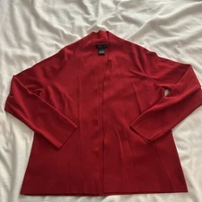 Madison studio open cardigan red size large