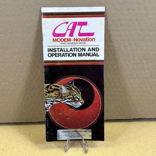 RARE ORIGINAL MANUAL for 1978 Novation CAT Modem used with early Apple Computers