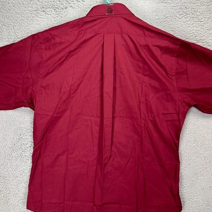 Camisa Arrow Adulto XL 17.5 32-33 Popelina Granate Ajustado Vestido Abotonado Para Hombres NUEVA Foto 2 de 4