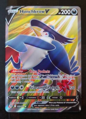 Pokémon Honchkrow V - 161/172 - Full Art Ultra Rara - Carta Collezionabile Spada & Scudo: Stelle Brillanti - 3