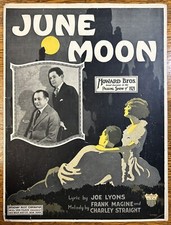June Moon 1921 Piano Sheet Music Lyons, Magine, Straight, Howard Bros