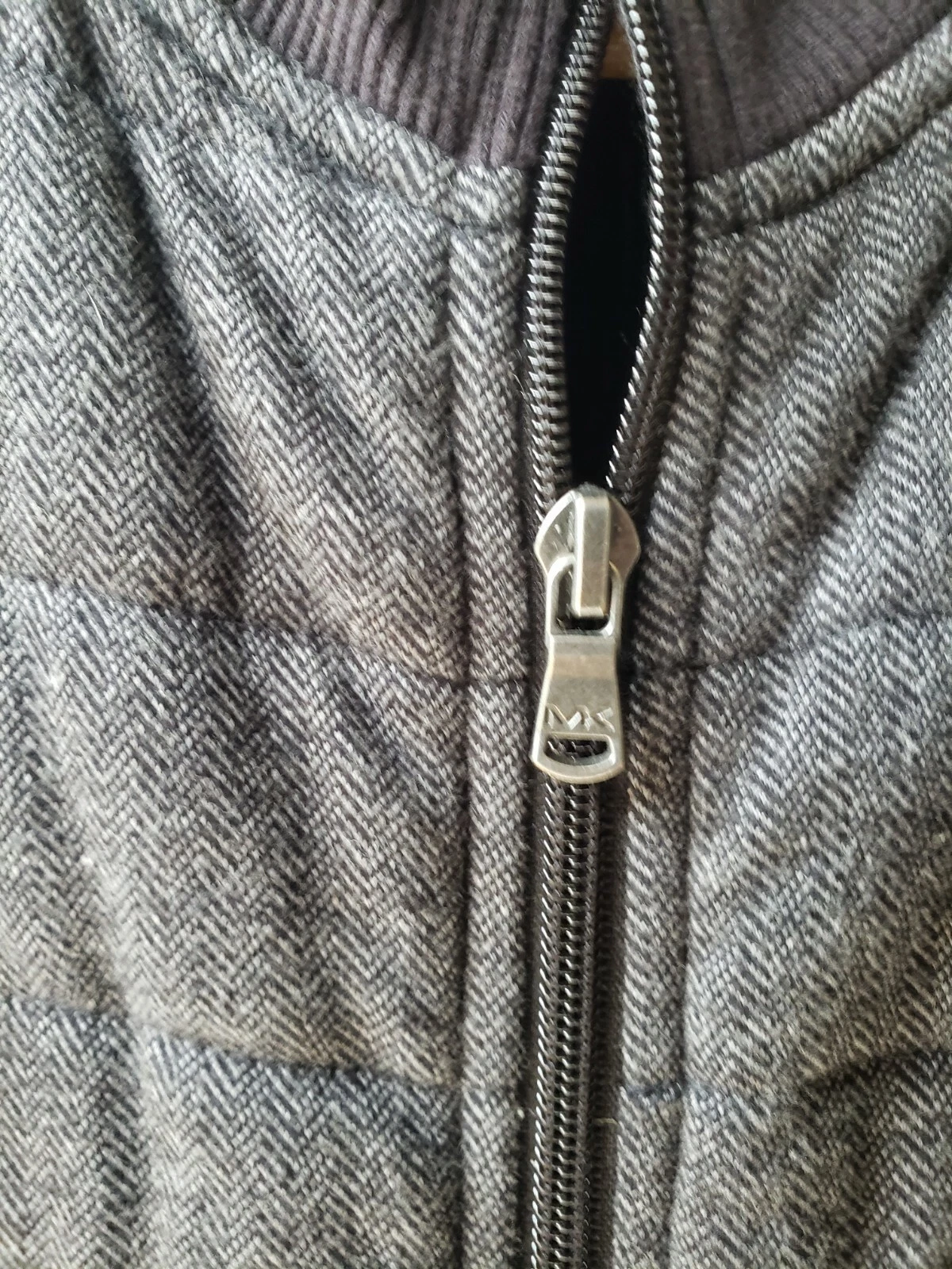 Gilet Michael Kors nero donna foderato con zip intera taglia media M grigio antracite