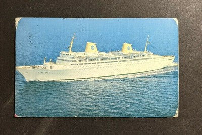 1972 Swedish American Line Ms Kungsholm Picture Postcard Airmail Cover To Ma Usa Ebay