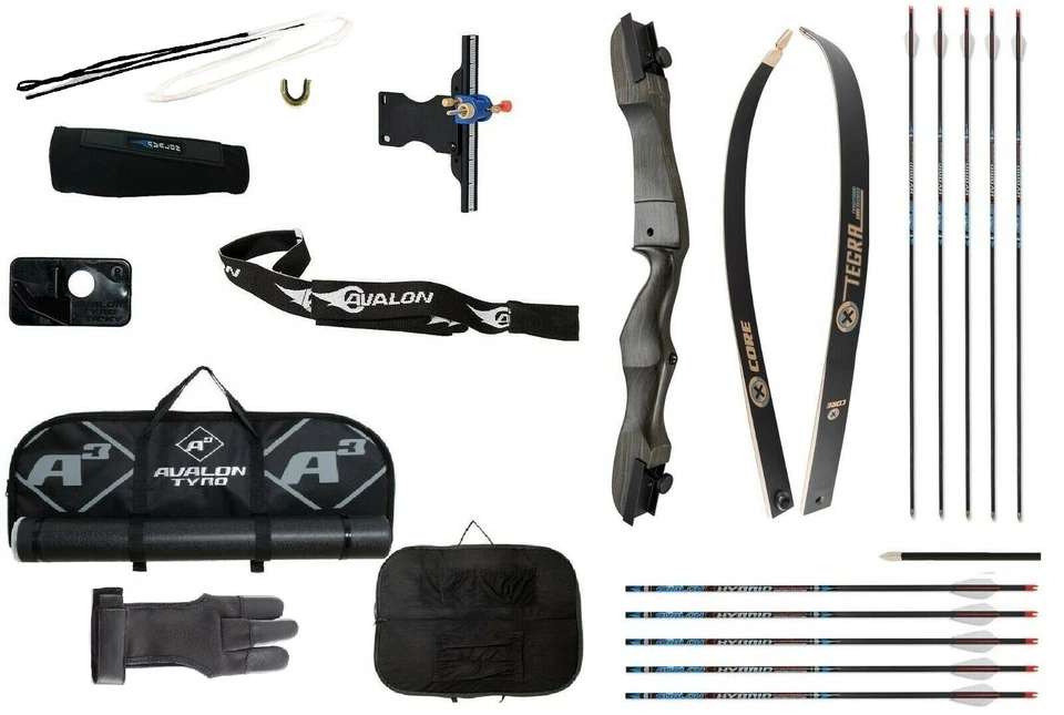 MARKENLOS Bogenset Einsteigerset Recurvebogen Core Tegra 66 - 70 Zoll mit Tasche