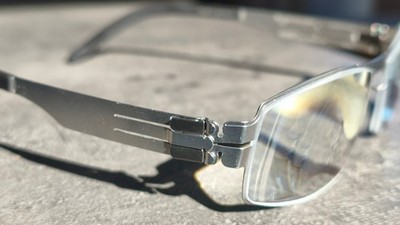 Brillengestell ic! Berlin, Metall, Modell col du pillon, Farbe pearl