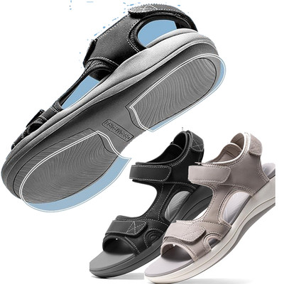 Women Hook & Loop Athletic Sport Sandals Outdoor Open Toe Casual Walking Shoes