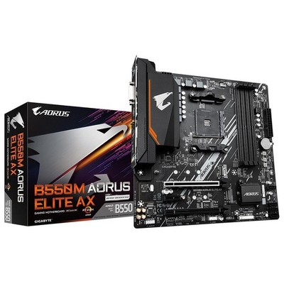 GIGABYTE B550M AORUS ELITE AX Motherboard - Supports AMD Ryzen 5000 CPUs, 5+3