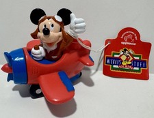 Vintage Mickey Mouse Disney Airplane Pencil Sharpener W/ Tag Rare Collectible WD